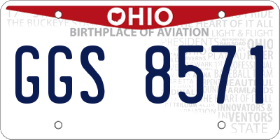 OH license plate GGS8571