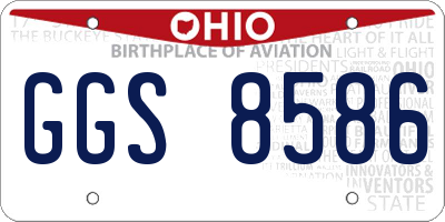 OH license plate GGS8586