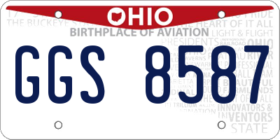 OH license plate GGS8587