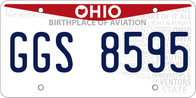 OH license plate GGS8595