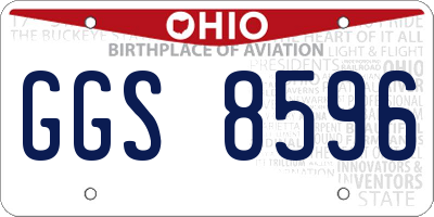 OH license plate GGS8596