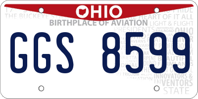 OH license plate GGS8599