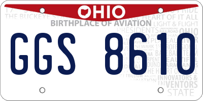 OH license plate GGS8610