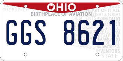 OH license plate GGS8621