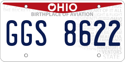 OH license plate GGS8622