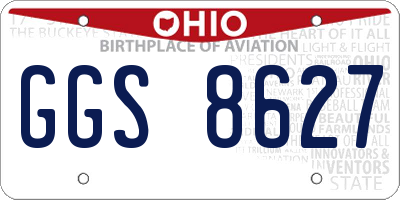 OH license plate GGS8627