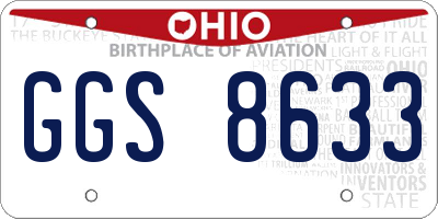 OH license plate GGS8633