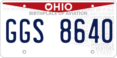 OH license plate GGS8640