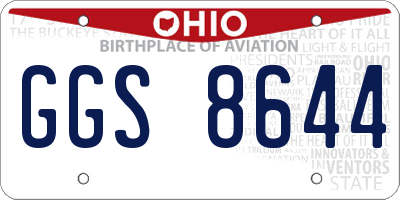OH license plate GGS8644