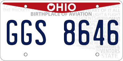 OH license plate GGS8646