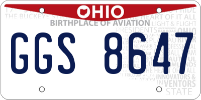 OH license plate GGS8647
