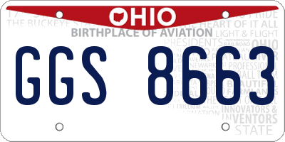OH license plate GGS8663