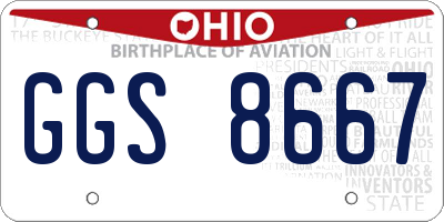 OH license plate GGS8667