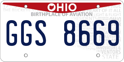 OH license plate GGS8669