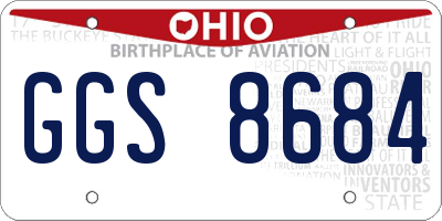 OH license plate GGS8684
