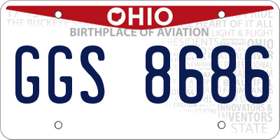 OH license plate GGS8686