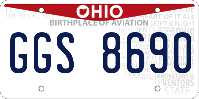 OH license plate GGS8690