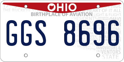 OH license plate GGS8696