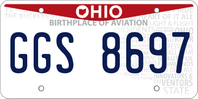 OH license plate GGS8697