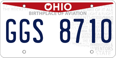 OH license plate GGS8710