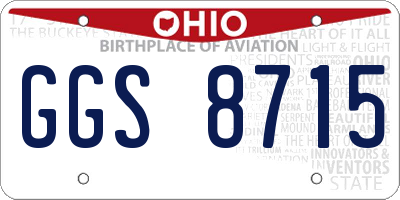 OH license plate GGS8715