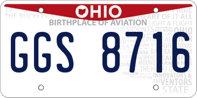 OH license plate GGS8716