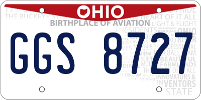 OH license plate GGS8727