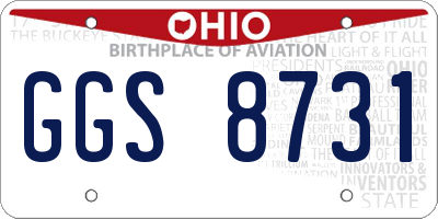 OH license plate GGS8731