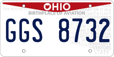 OH license plate GGS8732