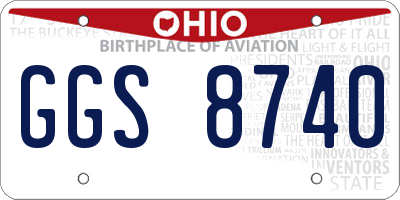 OH license plate GGS8740