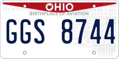 OH license plate GGS8744