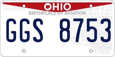 OH license plate GGS8753