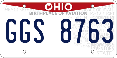 OH license plate GGS8763