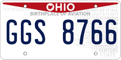 OH license plate GGS8766