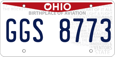 OH license plate GGS8773