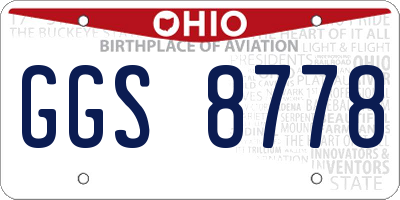 OH license plate GGS8778