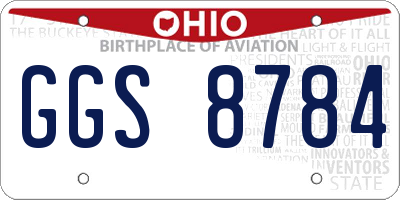 OH license plate GGS8784