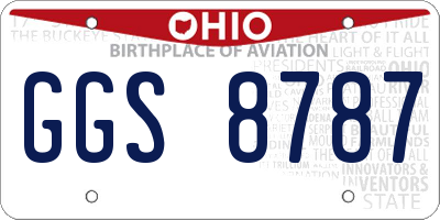 OH license plate GGS8787