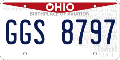 OH license plate GGS8797