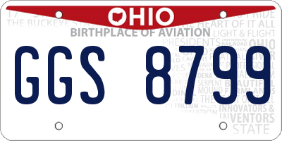 OH license plate GGS8799