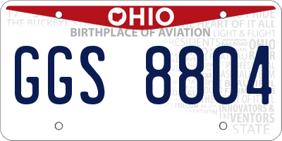 OH license plate GGS8804