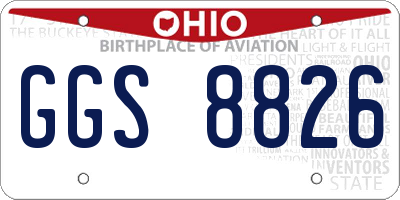 OH license plate GGS8826