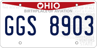 OH license plate GGS8903