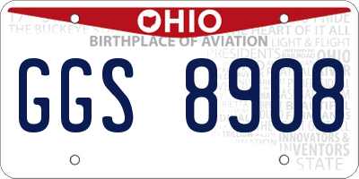 OH license plate GGS8908