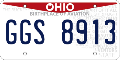 OH license plate GGS8913