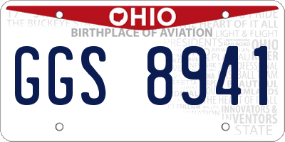 OH license plate GGS8941
