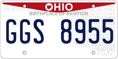 OH license plate GGS8955