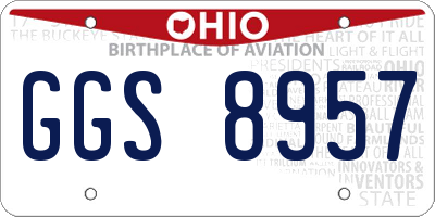 OH license plate GGS8957