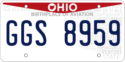 OH license plate GGS8959