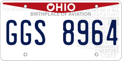 OH license plate GGS8964
